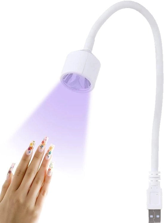 Mini lampada UV LED lamp USB lamp adatta per la pulitura della colla per unghie bianca