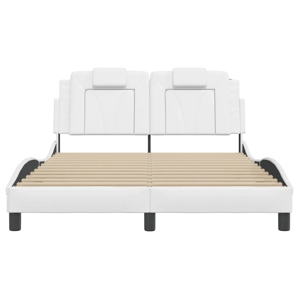 Giroletto Viana con LED senza Materasso Bianco 140x190 cm