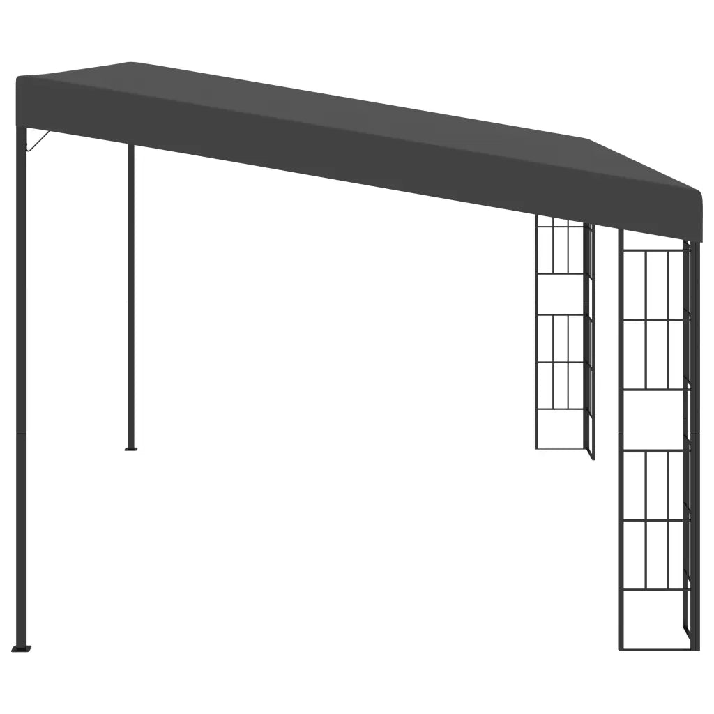 Gazebo | Pergolato a Parete 3x4 m Antracite in Tessuto