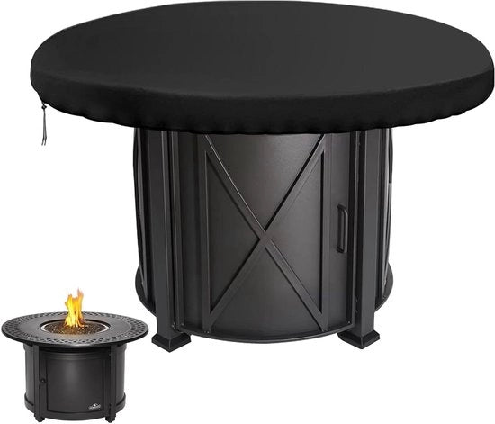 Hoes per Grill 100 Cm - Acqua Resistente - Anti UV - Rond - Protezione Outdoor - Oxford - Impermeabile - per Grill - BBQ - Nero - Duraturo.