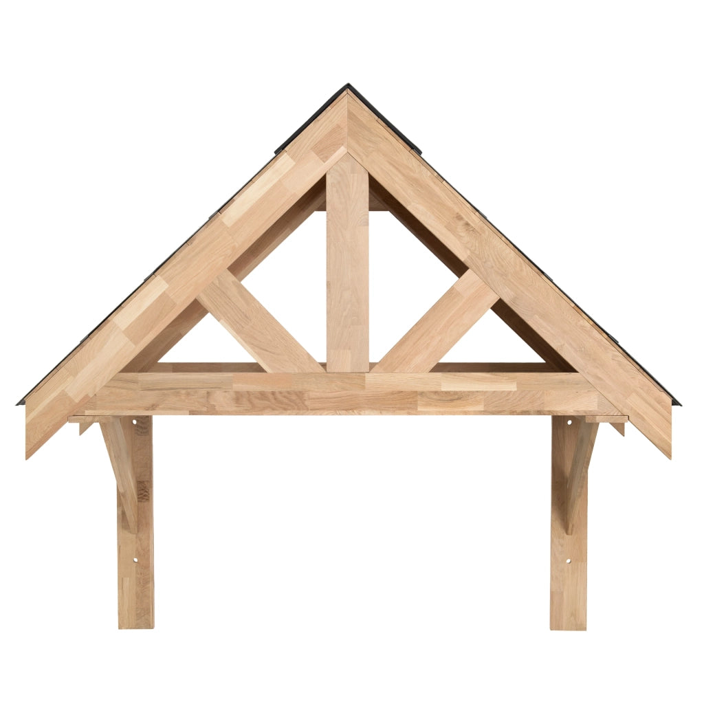 Tettoia Portico Rovere Massello 1400 mm Luce Interna Luci Parete