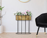 Porta Vasi Oval 60x20x70 cm in Ferro