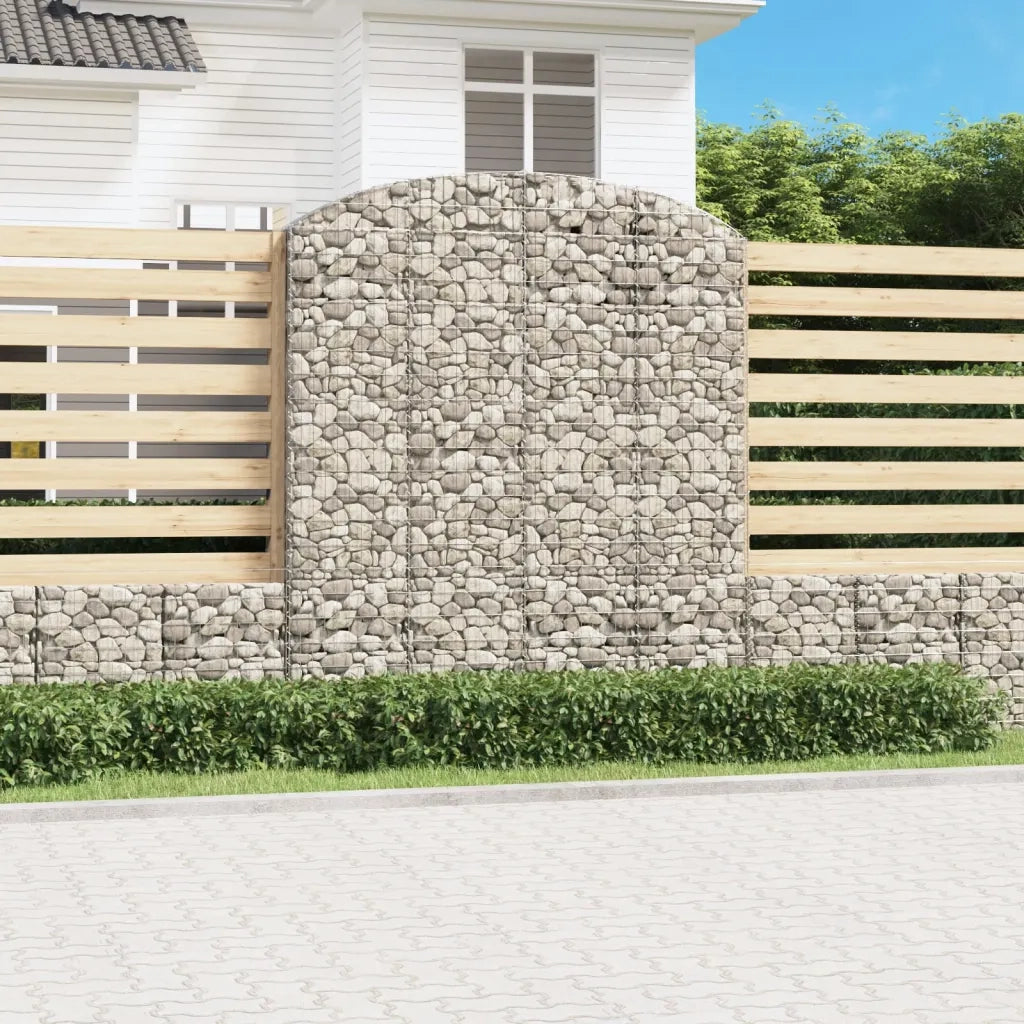 Cesto Gabbione ad Arco 200x50x220/240 cm Ferro Zincato 153481