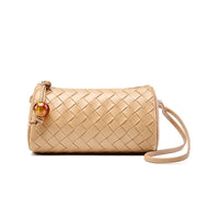 Borsa a cuscino da donna in vera pelle color bronzo