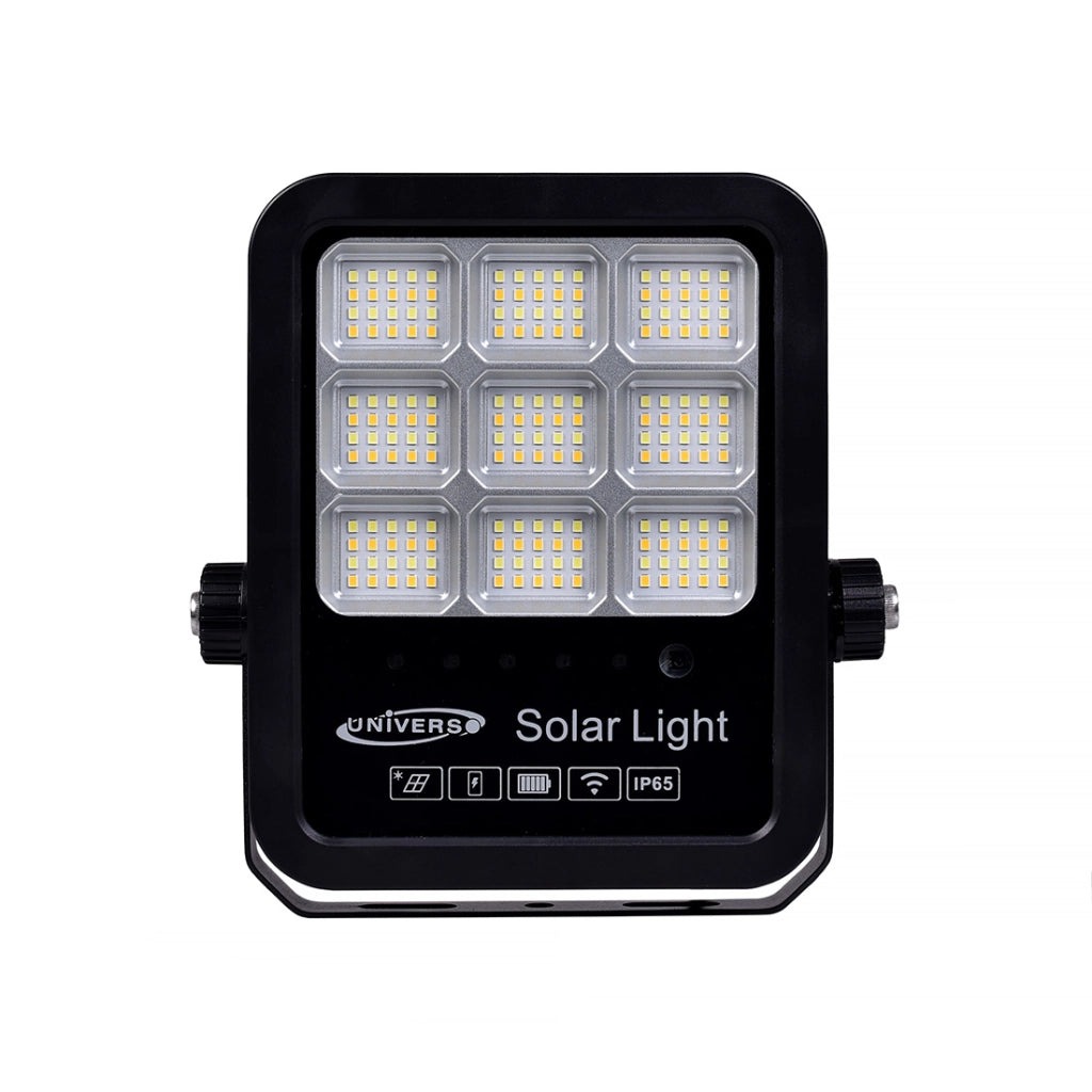 FARETTO LED SOLARE 100W CON CCT SWITCH 3 TEMPERATURE COLORE - ILLUMINAZIONE ESTERNA AD ENERGIA SOLARE IP65 BATTERIA 12H