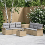 Set di divani 8 pz Beige e Grigio Chiaro 3448015
