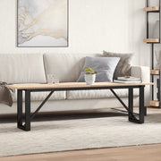 Tavolino Salotto Telaio a O-Tavolino da soggiorno 160x40x45cm Legno Pino e Acciaio
