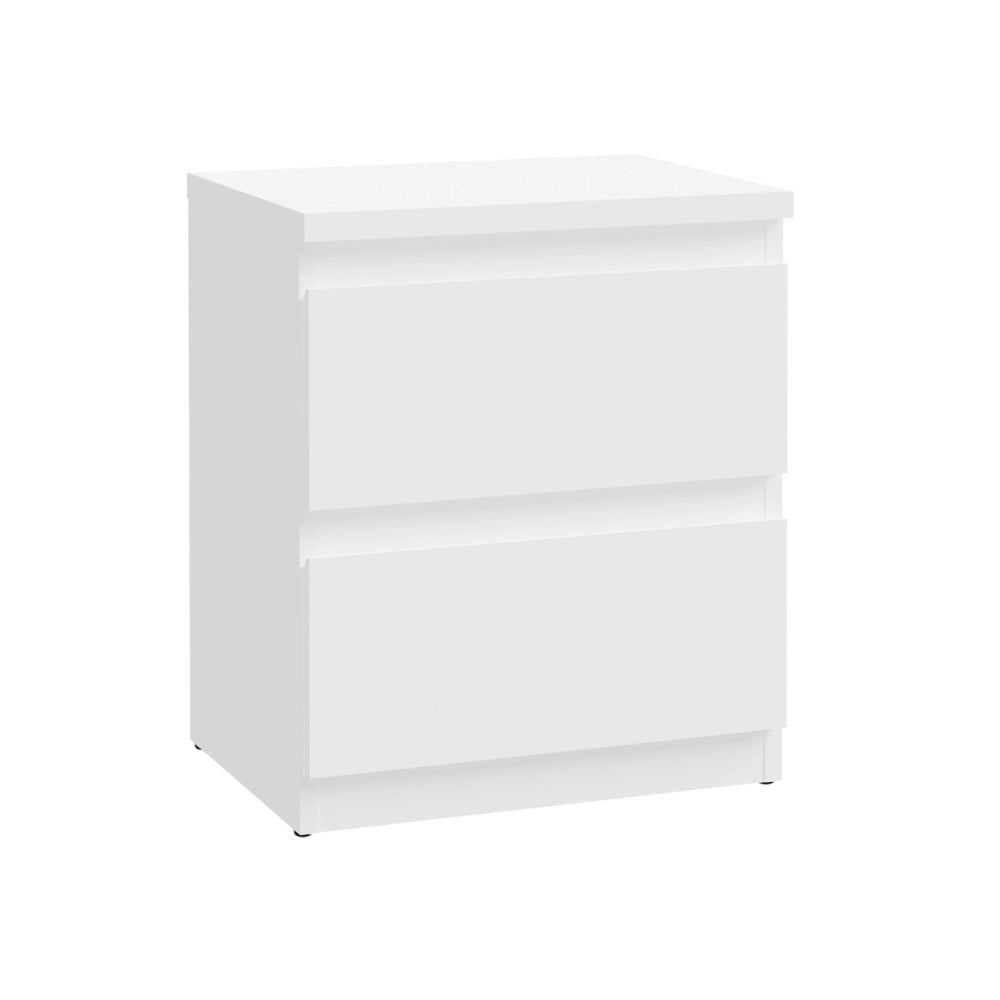 Comodino Morgan 2 cassetti bianco – 41.8x32.2x49.3H