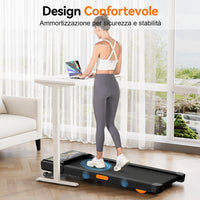 Tapis Roulant Pieghevole 10 km/h, Inclinazione Automatica 9%, Motore 3.0 CV Silenzioso con Bluetooth - RATTANTREE
