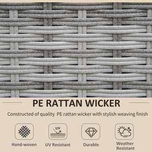 EasyComfort Salotto da Giardino in Rattan PE da 8 Pezzi con Poltrone, Tavolini e Sgabelli, Beige