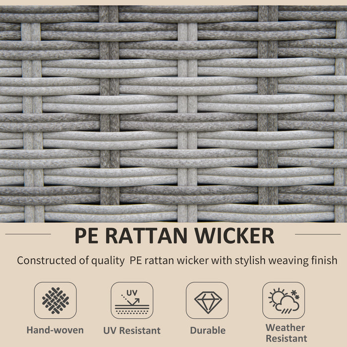 EasyComfort Salotto da Giardino in Rattan PE da 8 Pezzi con Poltrone, Tavolini e Sgabelli, Beige