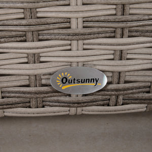 EASYCOMFORT  Salotto da Giardino in PE Rattan 8 Pezzi con Struttura in Alluminio Grigio
