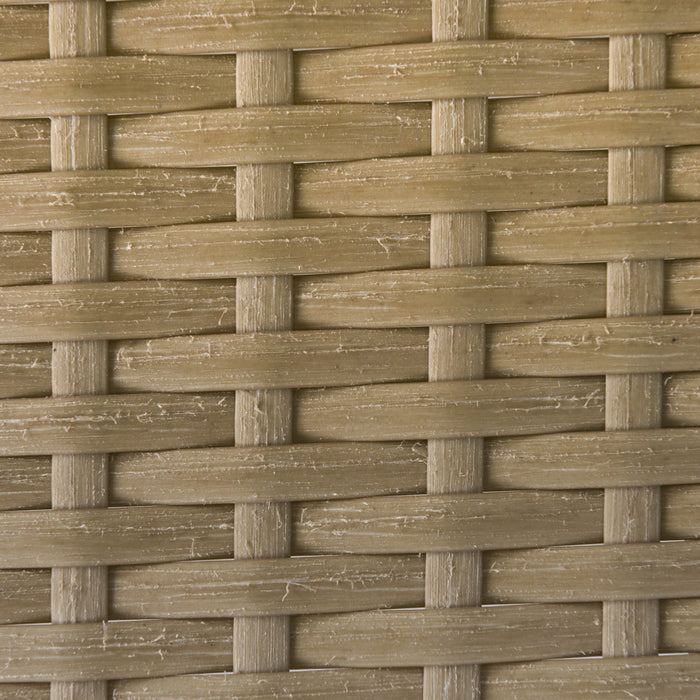 EASYCOMFORT  Set 3 Pezzi Divano 2 Posti Chaise Longue e Tavolino, Beige e Caffè