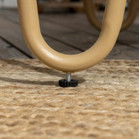 Easycomfort Salotto da Giardino in Rattan Stile Boho con Divano 2 Posti, 2 Poltrone e Tavolino con Vetro