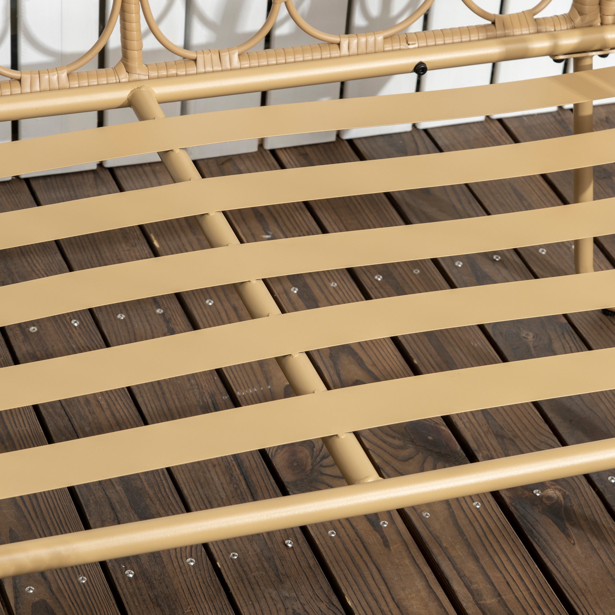 Easycomfort Salotto da Giardino in Rattan Stile Boho con Divano 2 Posti, 2 Poltrone e Tavolino con Vetro