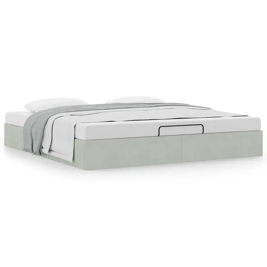 Struttura Letto Pouf senza Materasso 180x200 cm in Velluto 3310979