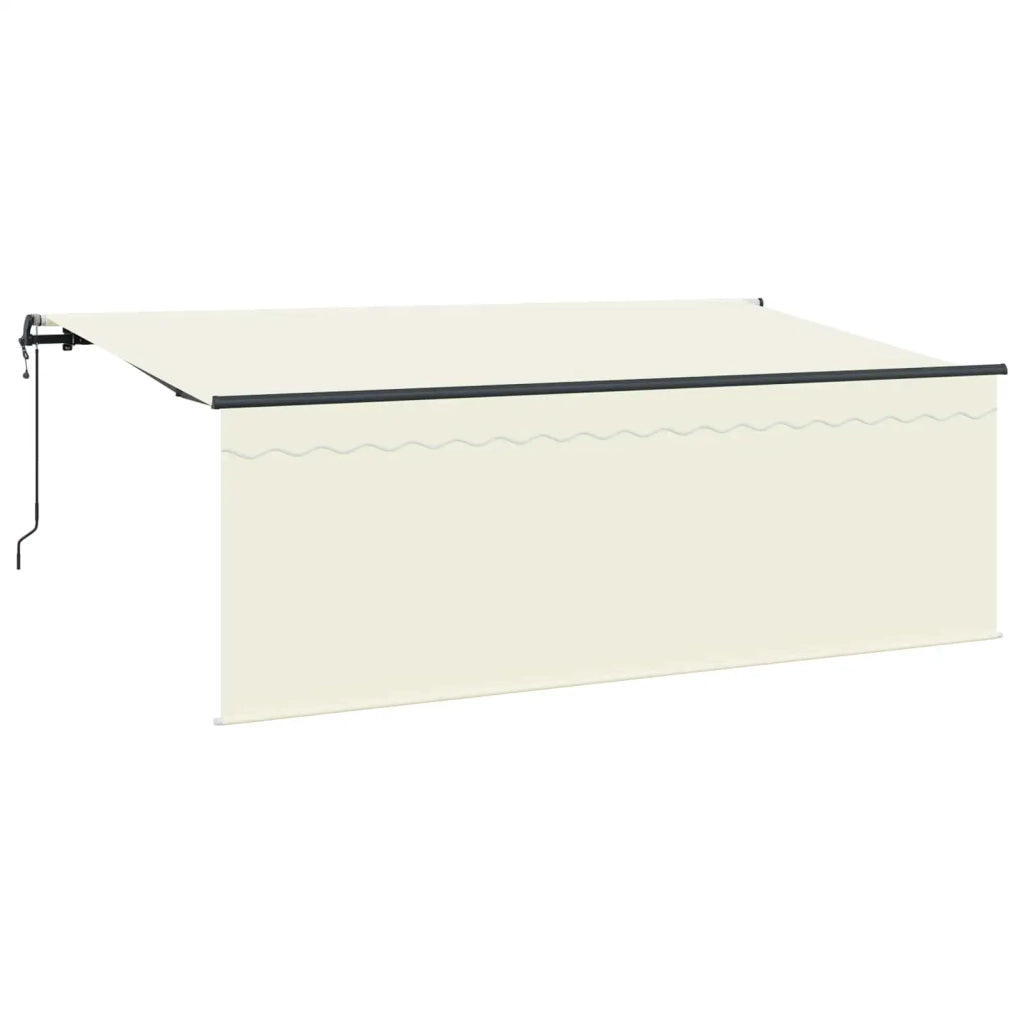 Tenda retrattile-Tenda parasole per balcone Crema 350 x 200 cm Poliestere e Alluminio 763412
