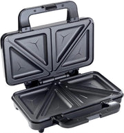 Sandwich Maker Extra Grande - 2 Portate Sandwich - Superficie Antiscorrosiva - 900 Watt - Nero - Modello senza marchio