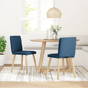 Sedie da Pranzo 2 pz | Sedie da cucina Blu in Tessuto