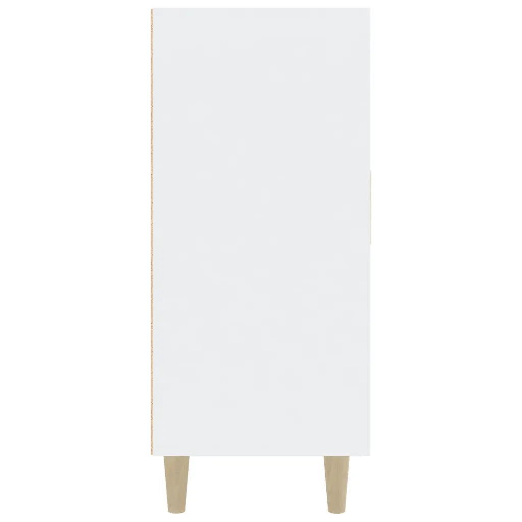 Credenza-Buffet-Armadio da cucina Bianca 90x34x80 cm in Legno Multistrato 406582