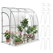 Serra da Giardino Addossata ¨C Xylo ¨C PVC Trasparente 214x118x212cm 2 Porte