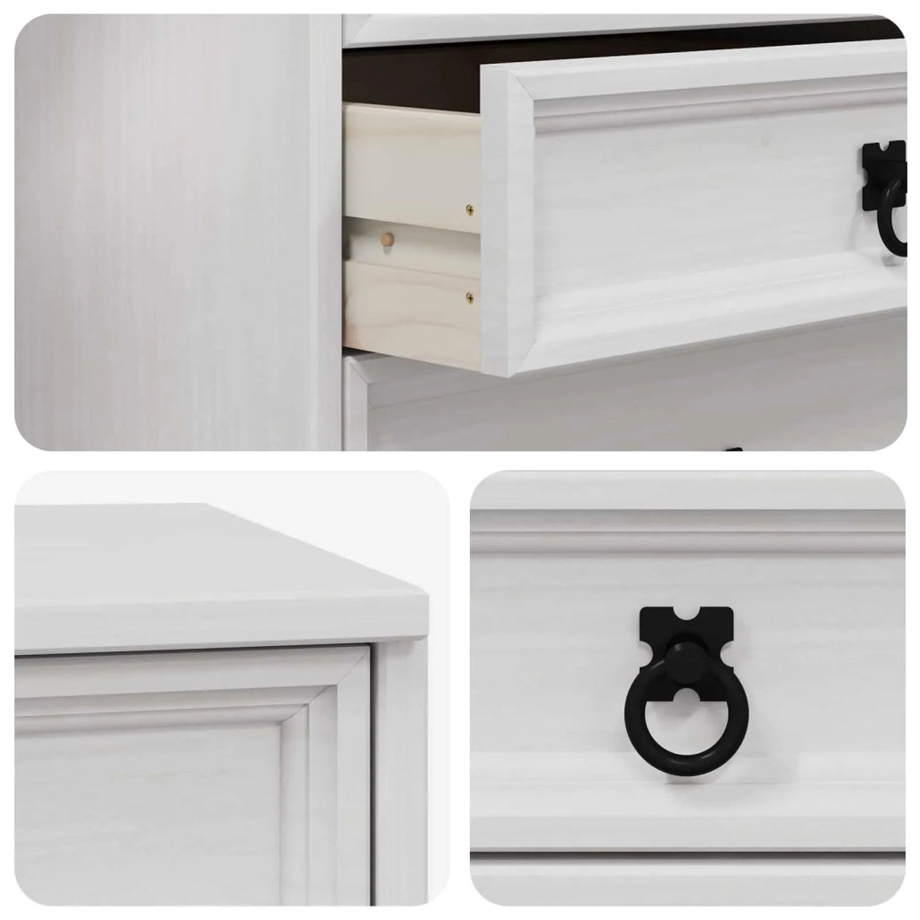 Mobiletto con cassetti e piano pieghevole CORONA Bianco 42040540