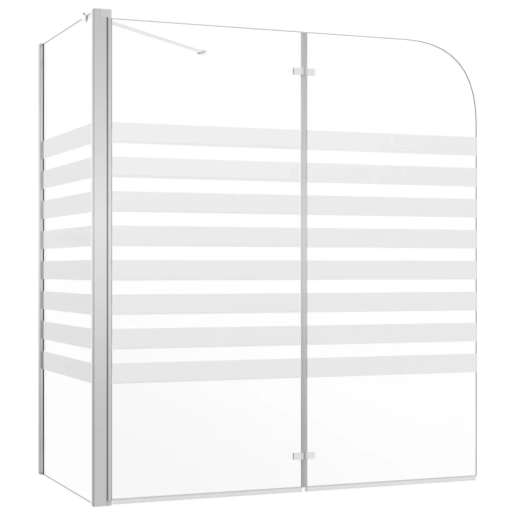 Cabina da Bagno 120x68x130 cm in Vetro Temperato a Righe 146226