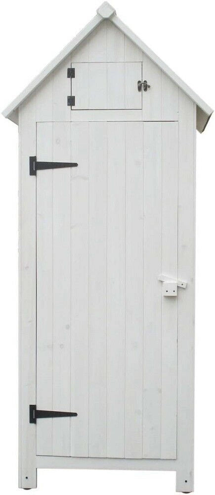 Armadio FORESTA casetta da giardino in legno di abete colore bianco 0,77x0,55x1,79H con 3 ripiani