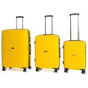 Set 3 Valigie Trolley Rigide in Polipropilene 4 Ruote TSA Ravizzoni Michelangelo Giallo