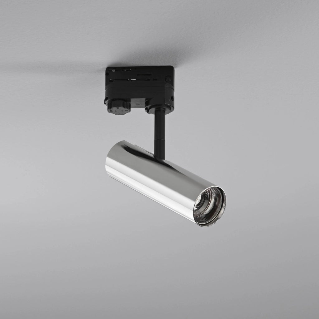 PROIETTORE A BINARIO LED ROCKET CROMO 7W 980LM CCT3000K / 4000K  5X1,65CM