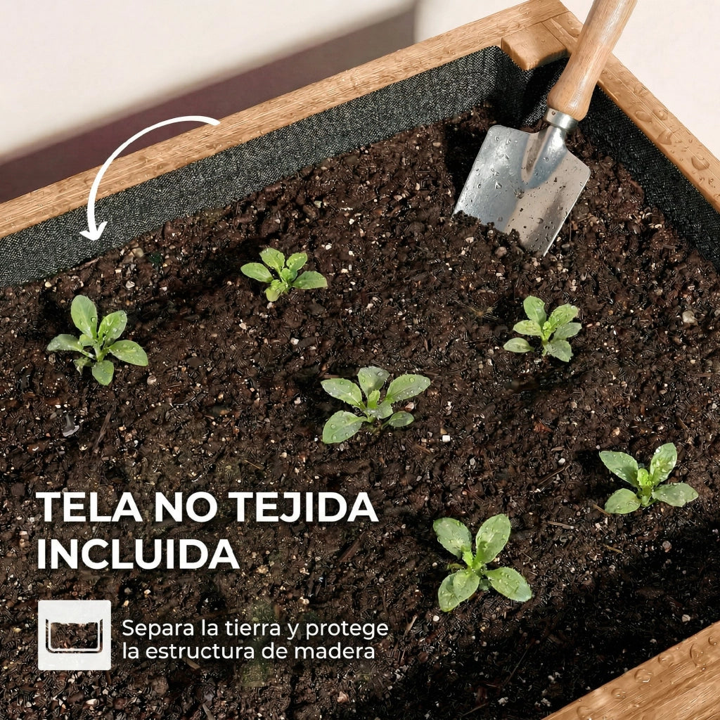 Fioriera da Giardino in Legno ¨C zephmum ¨C Marrone 4 Livelli
