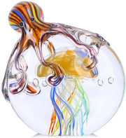 Decorazione in vetro artigianale a forma di polpo - Immagine di vetro soffiato - Figure marine - Peso carta da ufficio - Acquario - Animali marini - Regalo per Natale e compleanno