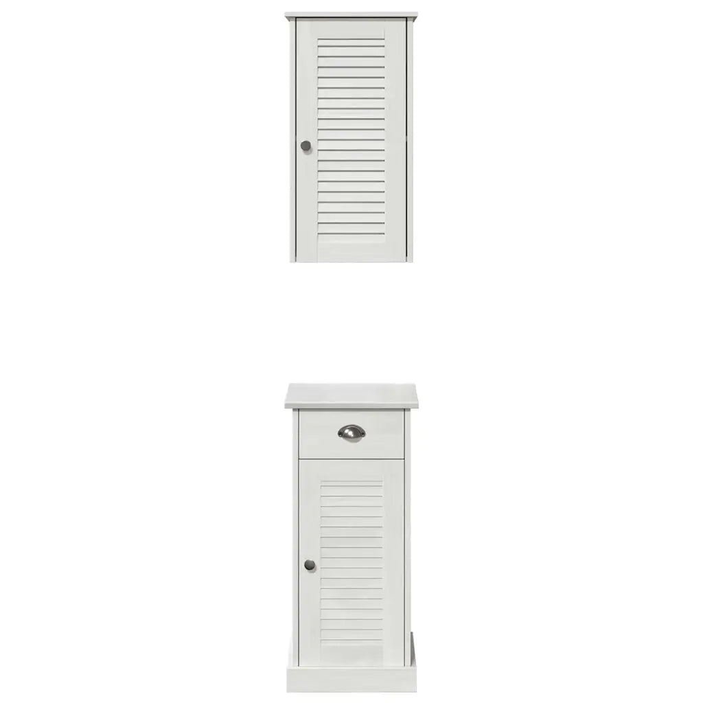vidaXL Set di mobili per il bagno VIGO 2 pcs Marrone e bianco