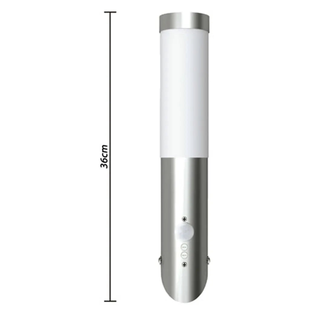 Lampioncini moderni in acciaio inox, sensore di movimento,2 cod mxl 68519
