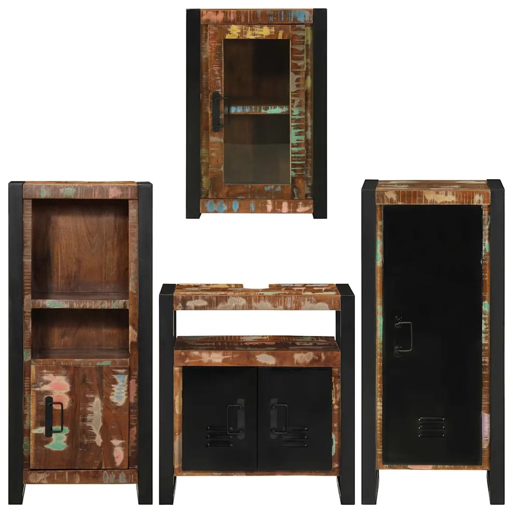 Set di mobili per il bagno 4 pcs Legno massello riciclato 3305693