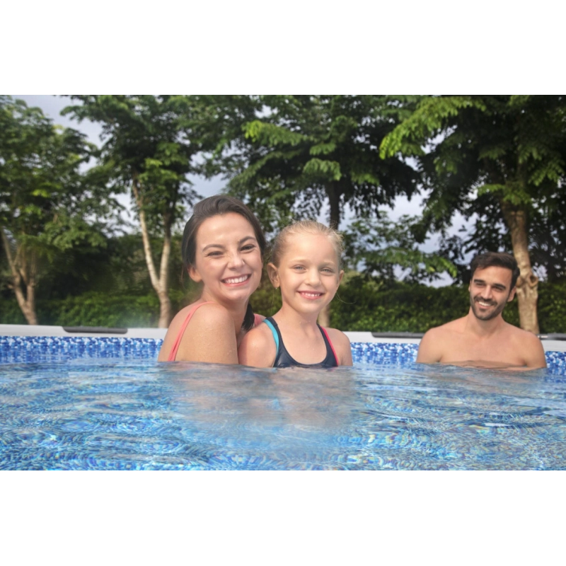Piscina fuori terra rotonda con telaio in acciaio e pompa filtro inclusa, diametro 366 cm altezza 76 cm capacità 6473 L - Bestway