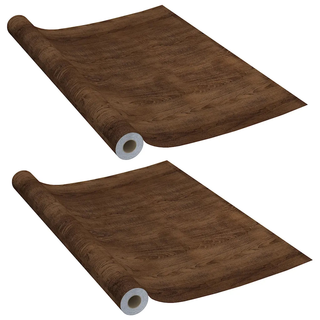 Pellicole Autoadesive per Porte 2 pz Rovere Moro 210x90 cm PVC CFW1759842