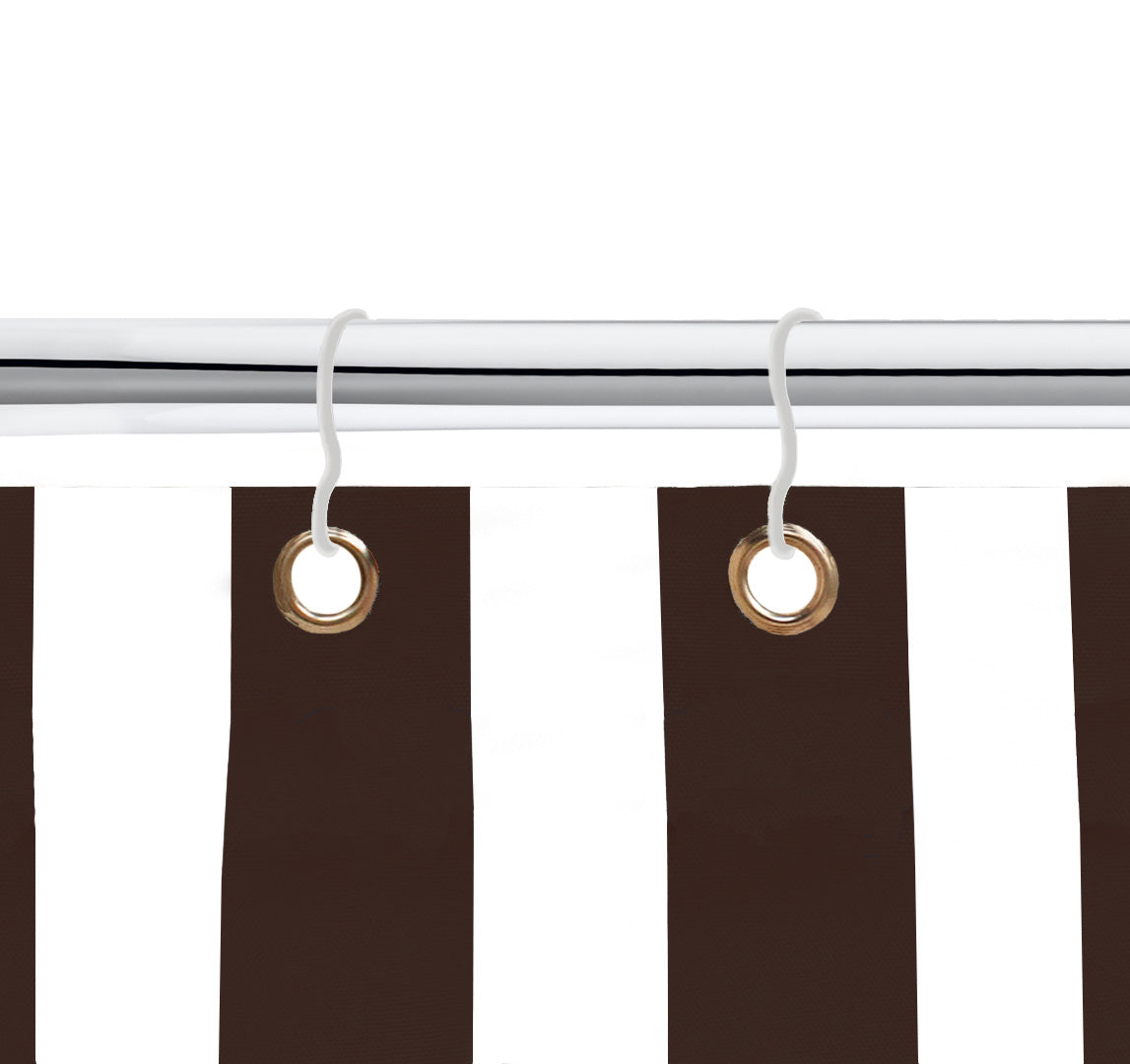 Tenda da sole tessuto resistente per esterno, Terrazzo, con anelli lavabile frange pizzo, da Balcone - Marrone - 280x295 cm