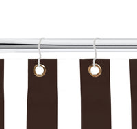 Tenda da sole tessuto resistente per esterno, Terrazzo, con anelli lavabile frange pizzo, da Balcone - Marrone - 280x295 cm