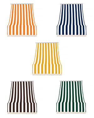 Tenda da sole tessuto resistente per esterno, Terrazzo, con anelli lavabile frange pizzo, da Balcone - Verde - 140x250 cm