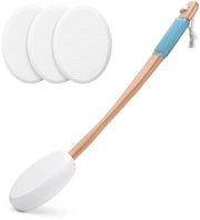 Applicatore di Lotion per Schiena e Piedi – 4 Pannelli Sostituibili – Manico Curvo 43 cm (17 pollici) – Applicatore di Protezione Solare