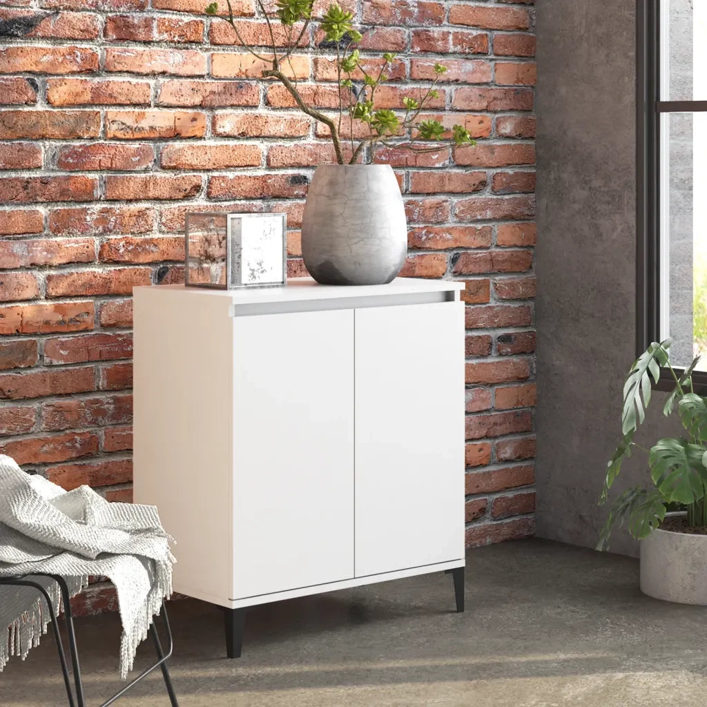 Credenza | Madia | Buffet da pranzo | Armadio da pranzo Bianca 60x35x70 cm in Legno Multistrato