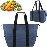 Zak a forma pieghevole - 20L - Mantiene cibi freschi e freddi - Ideale per campeggi e pic-nic - Borsa trasportabile isolata - Sacchetto ermetico, a prova d'acqua, fresco - Borsa a spalla impermeabile in materiale di alluminio - 39x19x27cm
