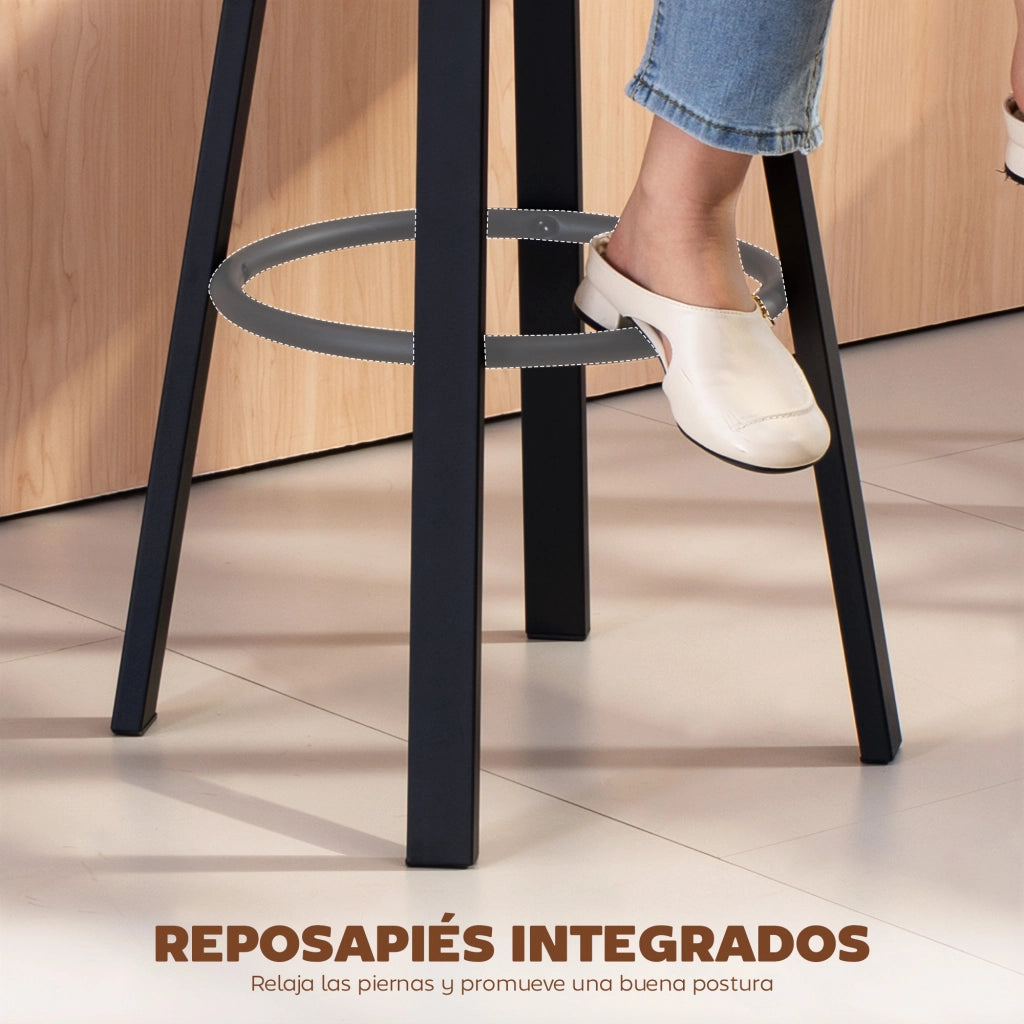Sgabelli da Bar ¨C zephmum ¨C Grigio Scuro, Struttura in Metallo, Rivestimento in Similpelle