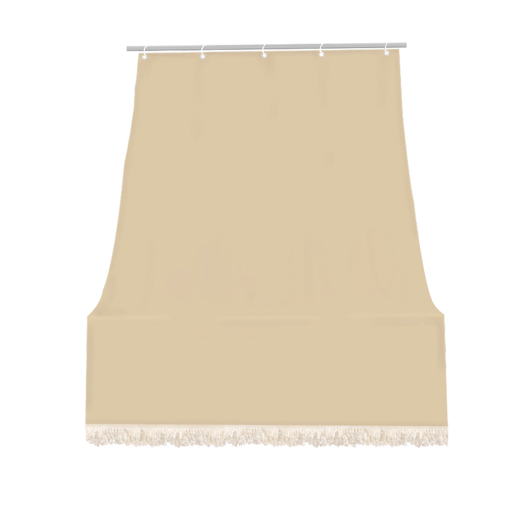 Tenda da sole tessuto resistente per balcone con anelli lavabile a caduta - Beige - 140x350 cm