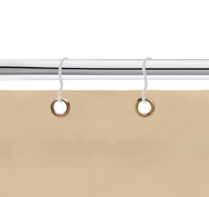 Tenda da sole tessuto resistente per balcone con anelli lavabile a caduta - Beige - 140x300 cm