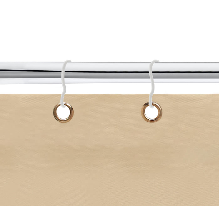 Tenda da sole tessuto resistente per balcone con anelli lavabile a caduta - Beige - 200x295 cm