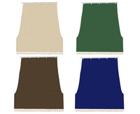 Tenda da sole tessuto resistente per balcone con anelli lavabile a caduta - Beige - 280x295 cm