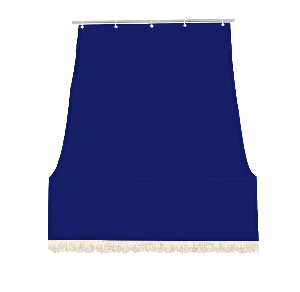 Tenda da sole tessuto resistente per balcone con anelli lavabile a caduta - Blu - 140x250 cm