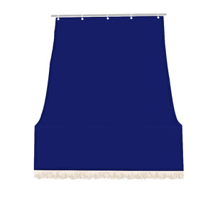Tenda da sole tessuto resistente per balcone con anelli lavabile a caduta - Blu - 140x350 cm